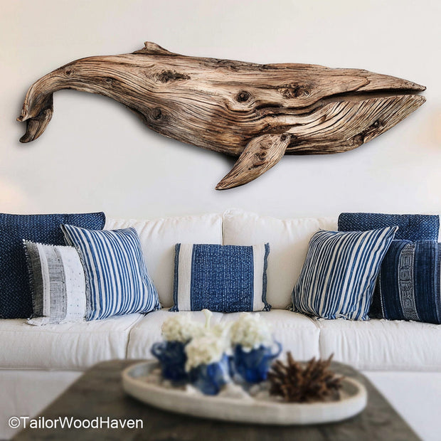 Wall Mounted Driftwood Wall Art built with hand selected driftwood and strong backing, perfect for secure installation on entryways or large indoor walls