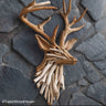 Handcrafted Driftwood Deer Head Wall Sculpture