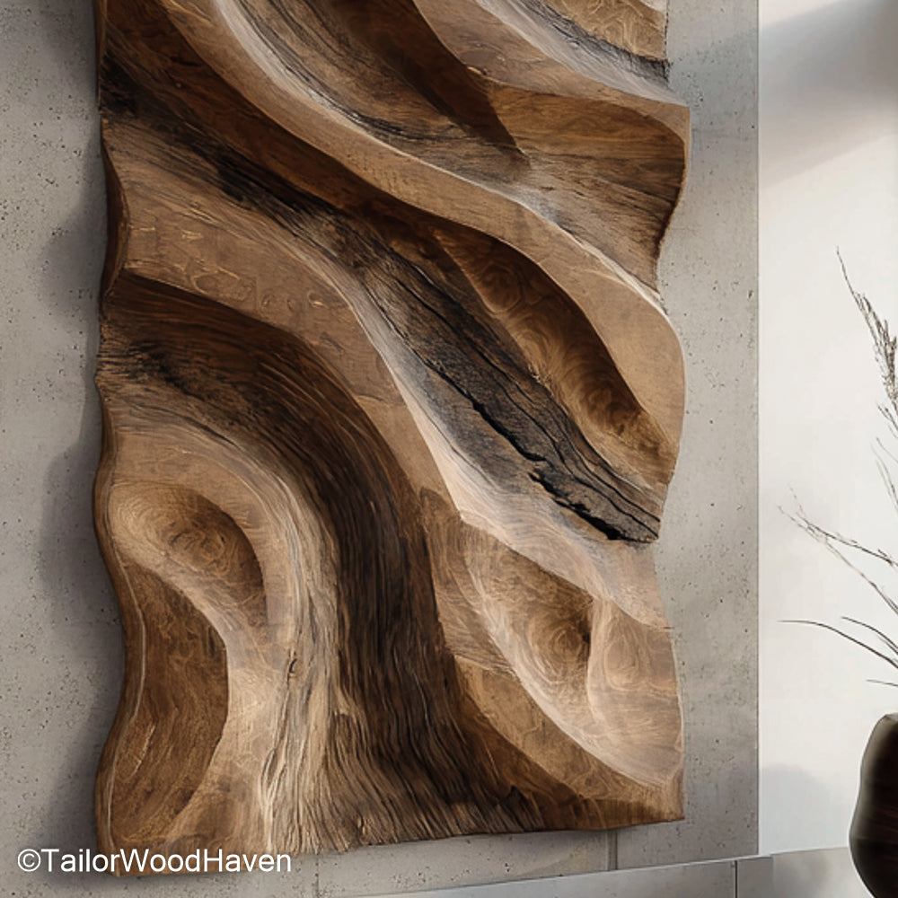 Carved Wall Art Solid Wood Carved Wall Art Panel Featuring Traditional or Geometric Patterns to Enrich Rustic Living Rooms or Entryways