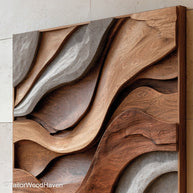 Carving Wall Hand Carved Wooden Wall Panel in Rich Textures and Patterns, Designed for Rustic or Traditional Spaces with a Cultural Vibe