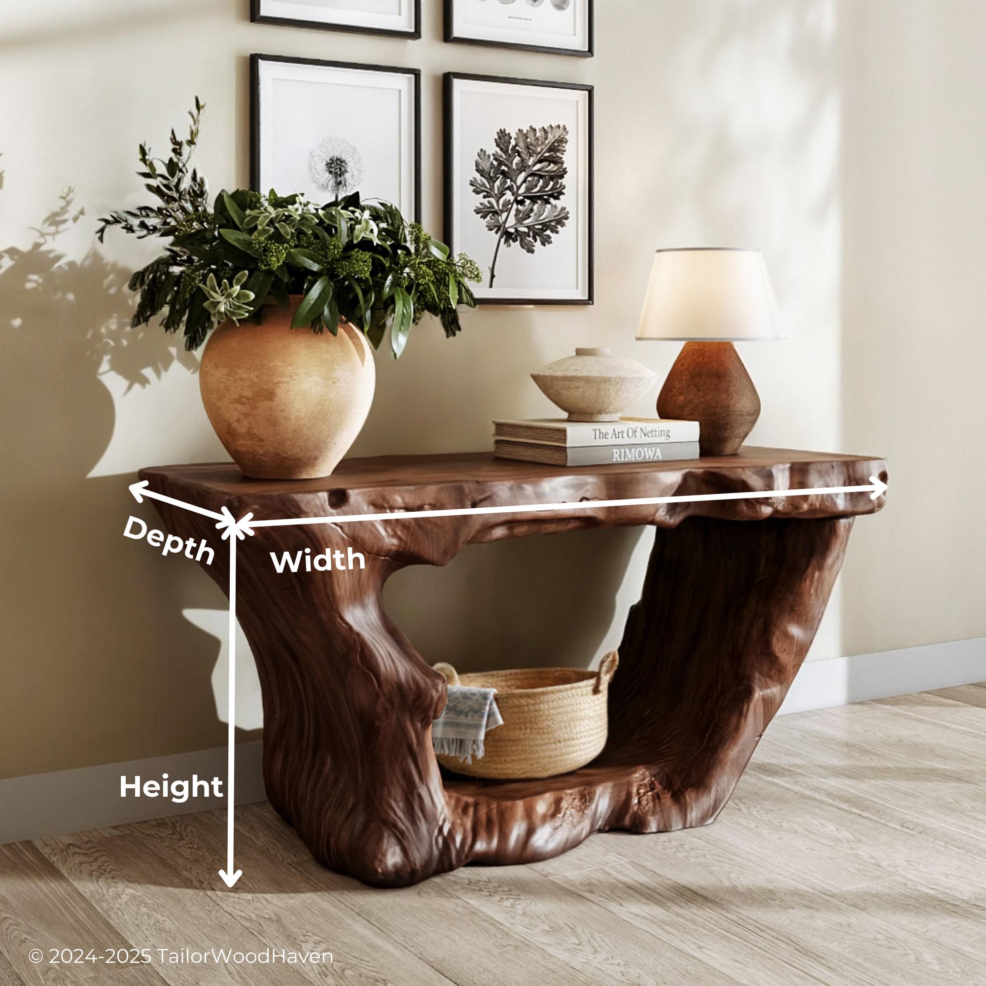 Farmhouse Narrow Console Table with Storage for Entryway or Living Room