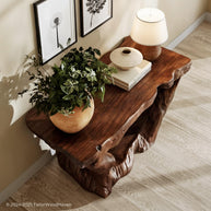 Farmhouse Narrow Console Table with Storage for Entryway or Living Room