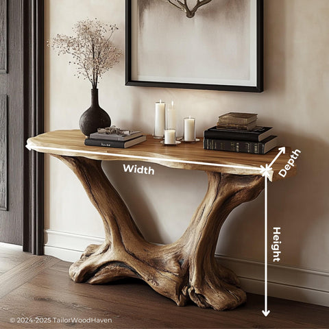 Rustic Narrow Console Table for Home Entryway or Living Room