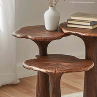 Rustic mushroom end table for living room