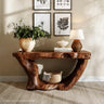 Farmhouse Narrow Console Table with Storage for Entryway or Living Room