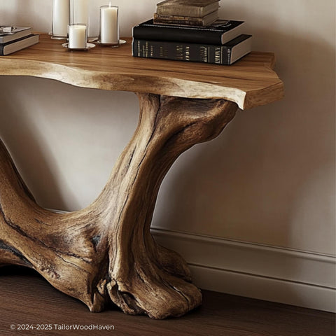 Rustic Narrow Console Table for Home Entryway or Living Room
