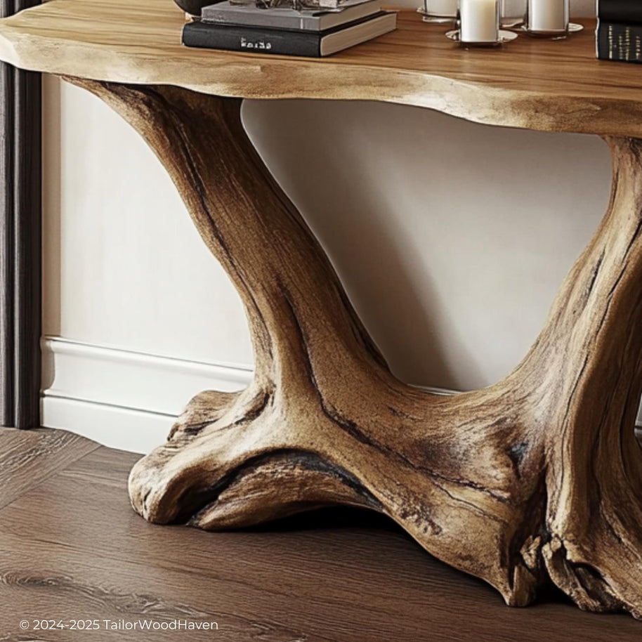 Rustic Narrow Console Table for Home Entryway or Living Room