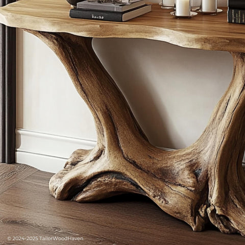Rustic Narrow Console Table for Home Entryway or Living Room