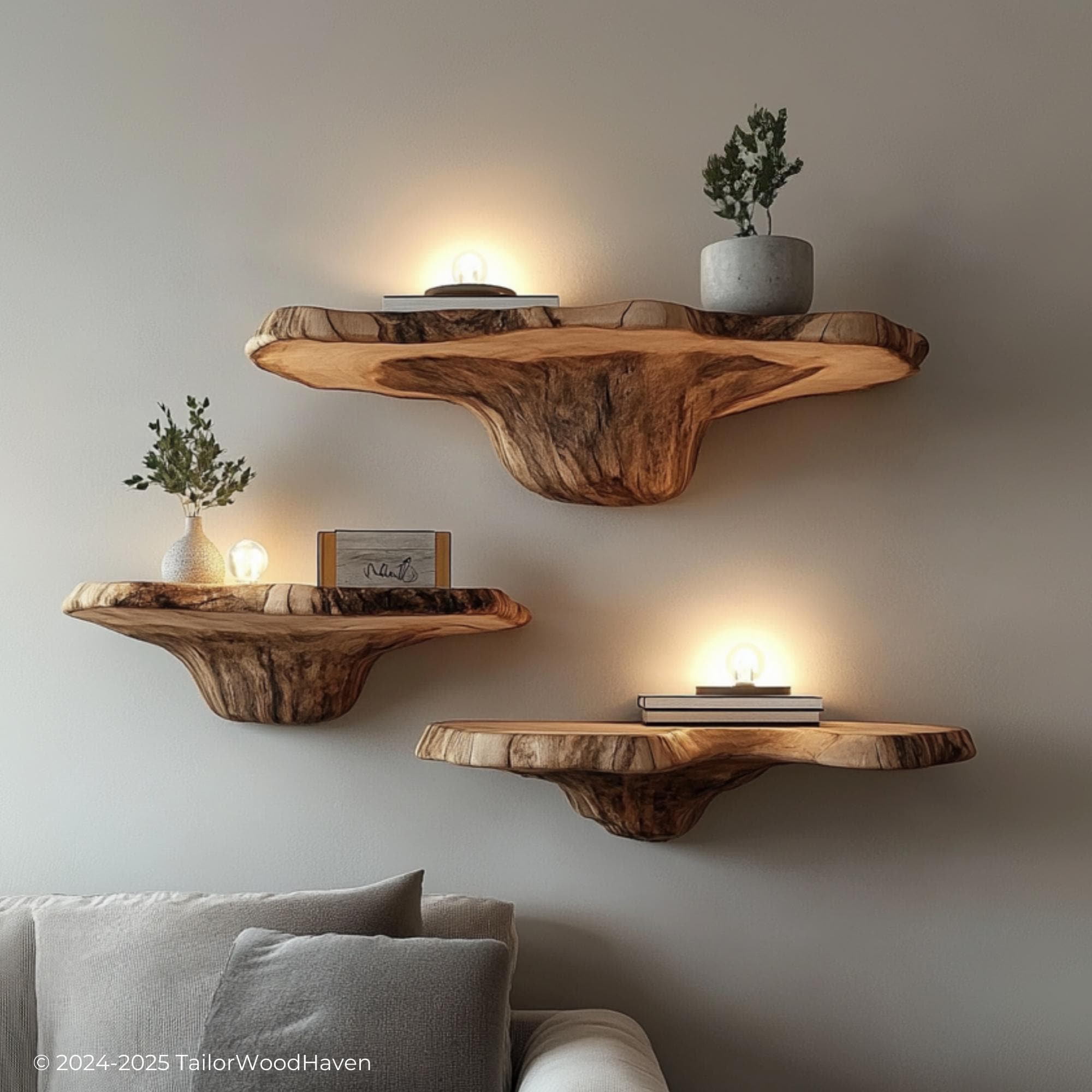 Unique Mushroom Floating Shelves - Whimsical Storage