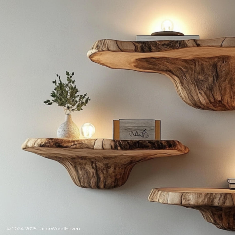 Unique Mushroom Floating Shelves - Whimsical Storage