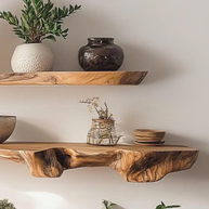 Live Edge Floating Shelves – Great for natural edge designs