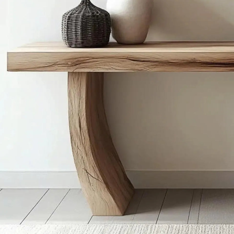 Custom Rustic Console – Natural Wood, Made to Order