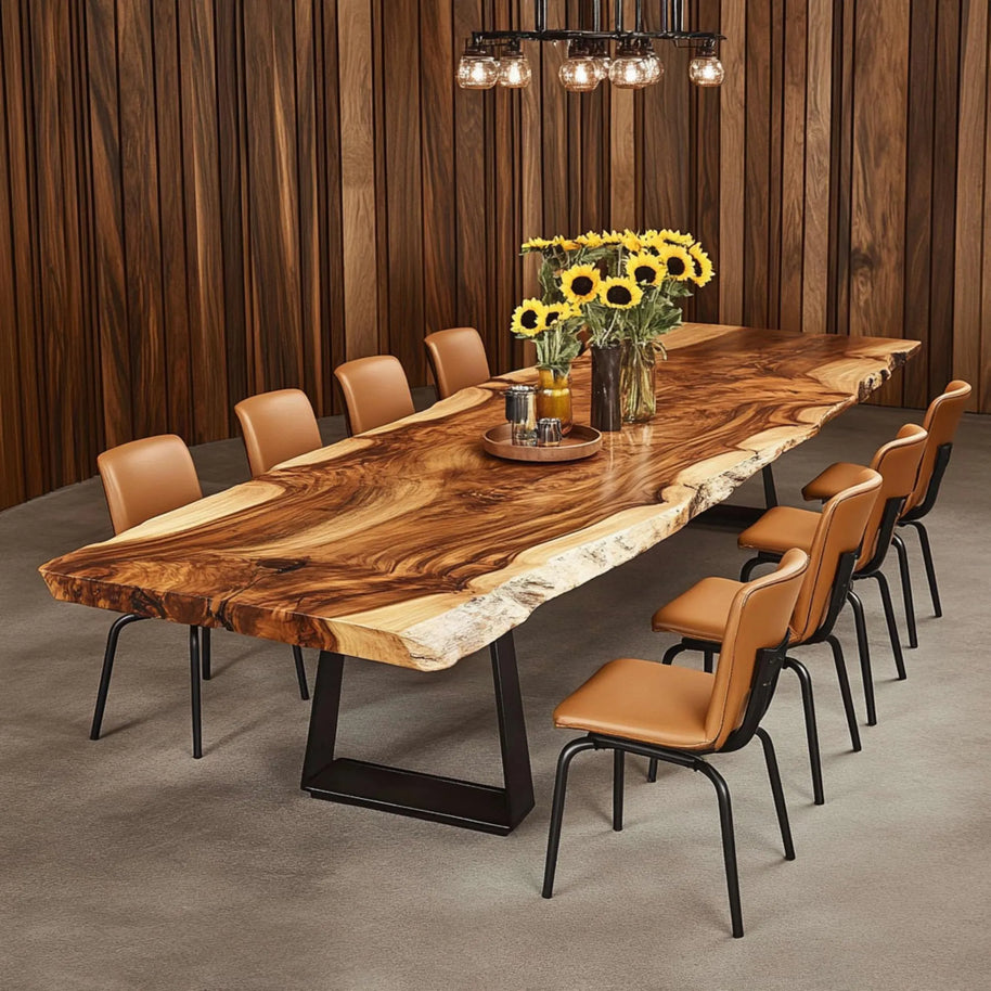 Rustic Live Edge Dining Table – Handmade Wooden Table