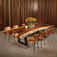 Live Edge Rustic Dining Table – Solid Wood, Made to Order