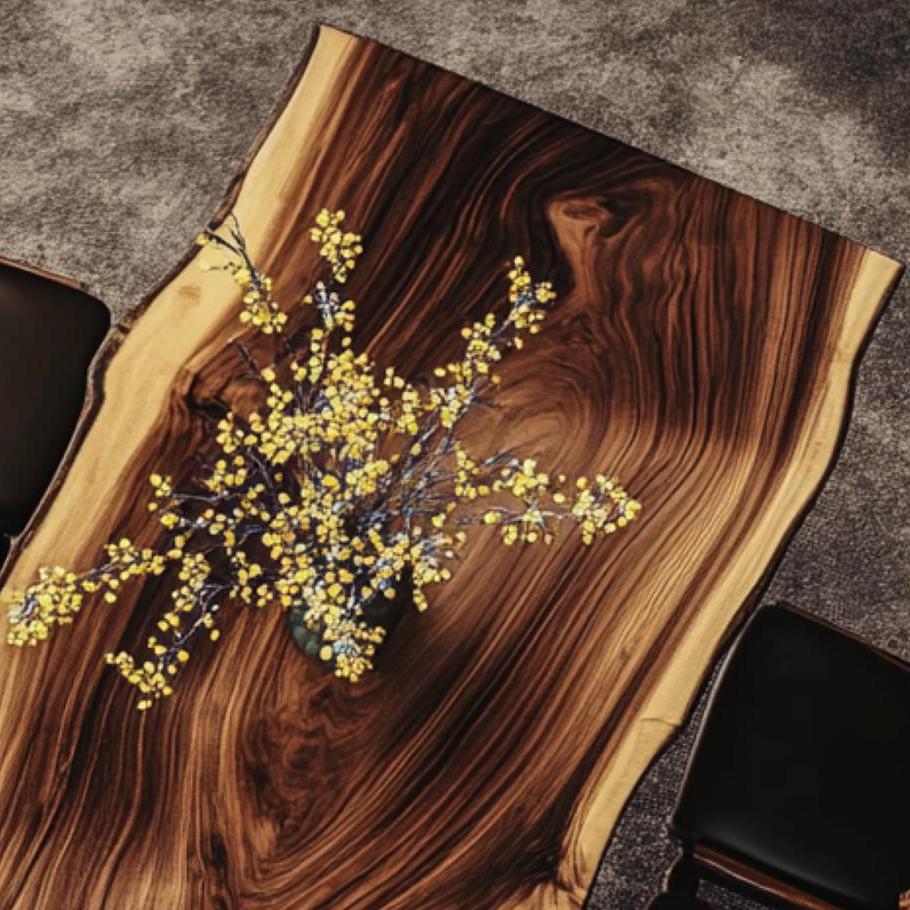 Solid Wood Rustic Dining Table – Custom Handmade Design