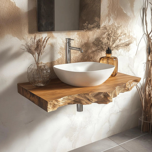 Custom Solid Wood Vanity – Rustic Style for Bathroom Decor