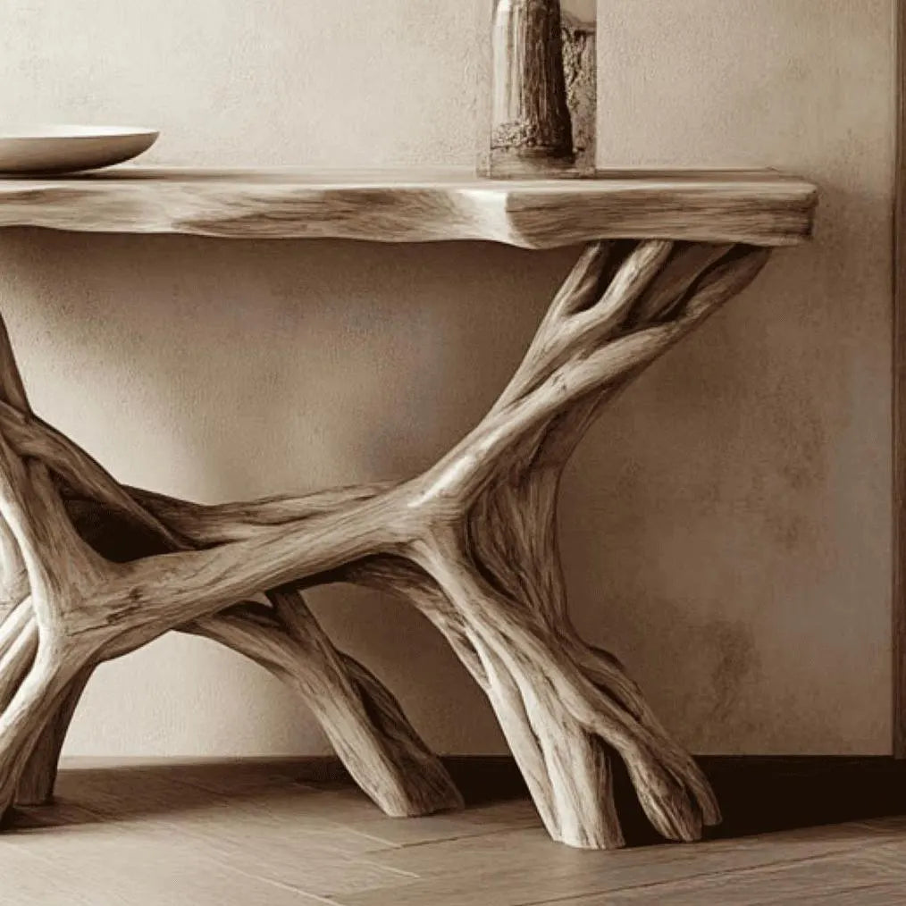 Handcrafted Rustic Console Table – Solid Wood, Made to Order