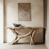 Rustic Entryway Table – Solid Wood with Natural Finish
