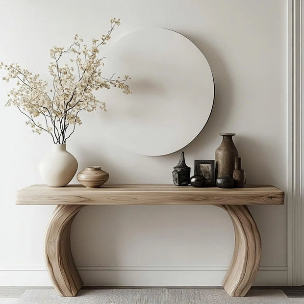 Live Edge Console Table – Rustic Handmade Wood Decor