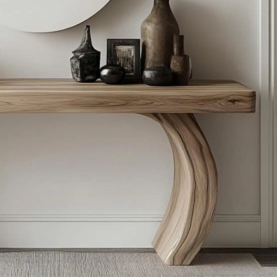 Live Edge Console Table – Rustic Handmade Wood Decor