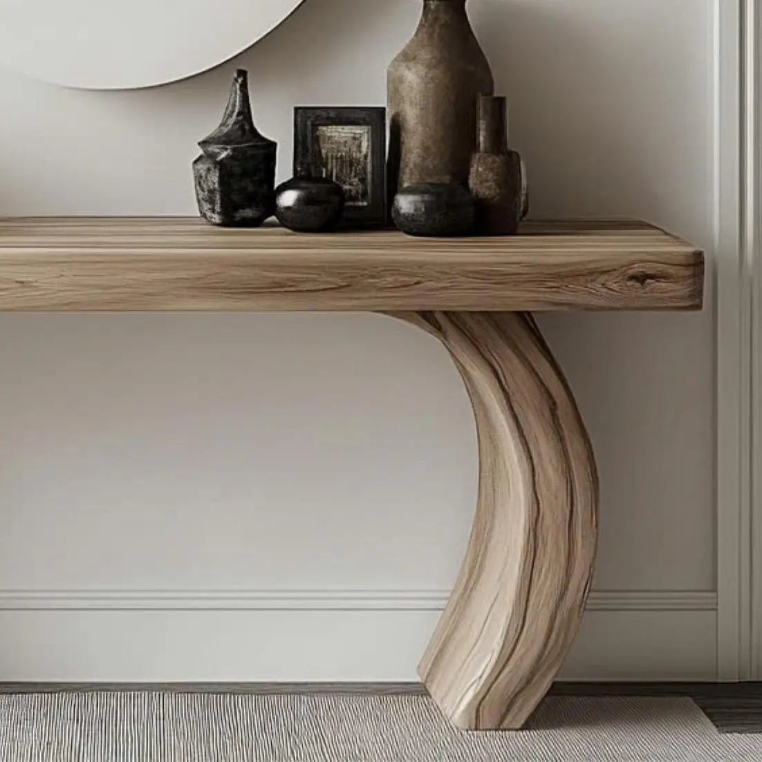 Live Edge Console Table – Rustic Handmade Wood Decor