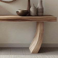 Custom Rustic Console – Natural Wood, Made to Order