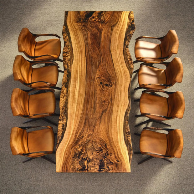 Rustic Live Edge Dining Table – Handmade Wooden Table