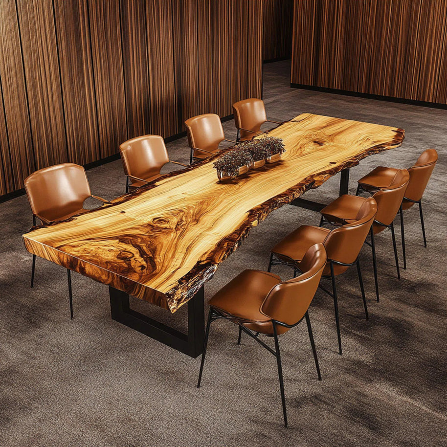 Live Edge Rustic Dining Table – Solid Wood, Made to Order