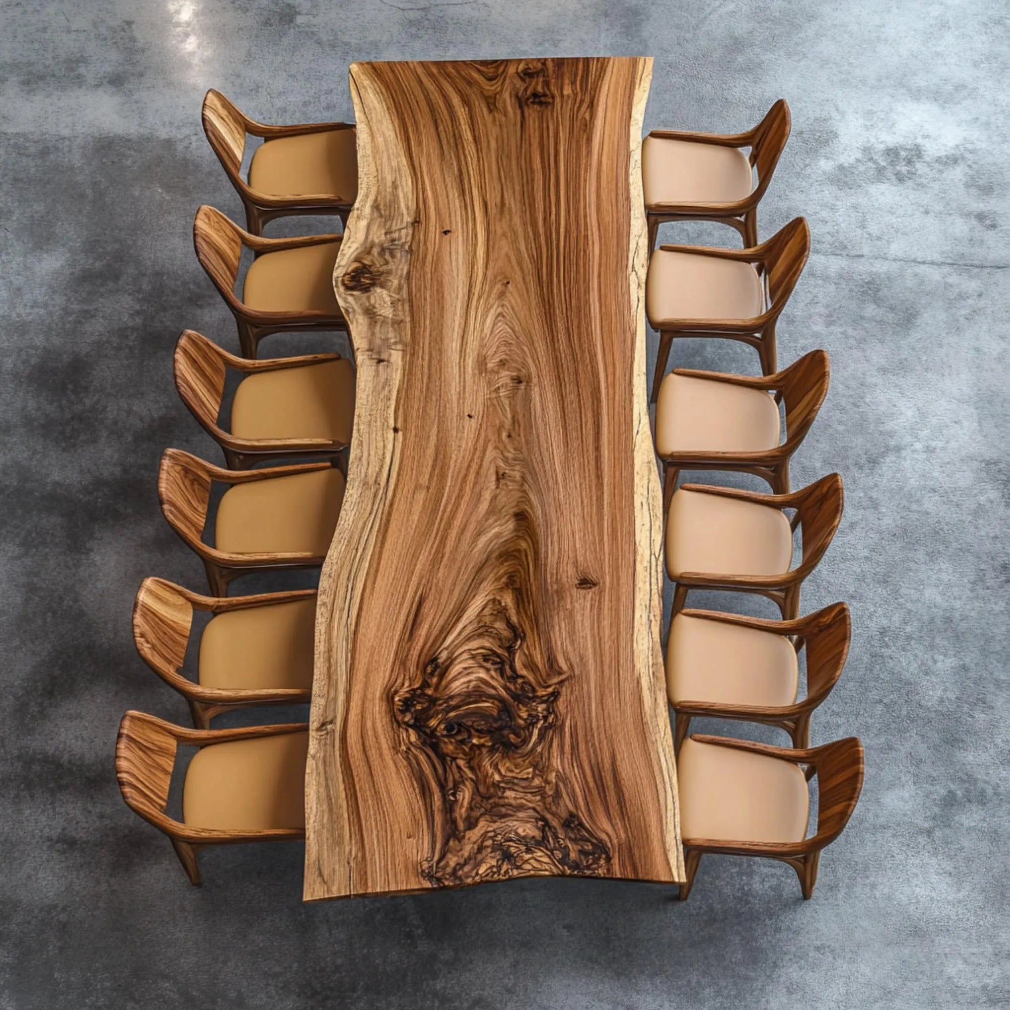 Live Edge Rustic Dining Table – Solid Wood, Made to Order