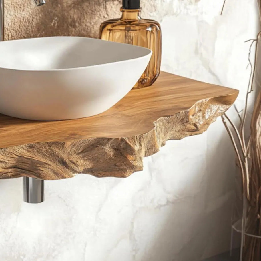 Custom Solid Wood Vanity – Rustic Style for Bathroom Decor