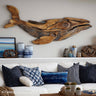 Handcrafted Driftwood Whale Wall Art for Coastal Homes