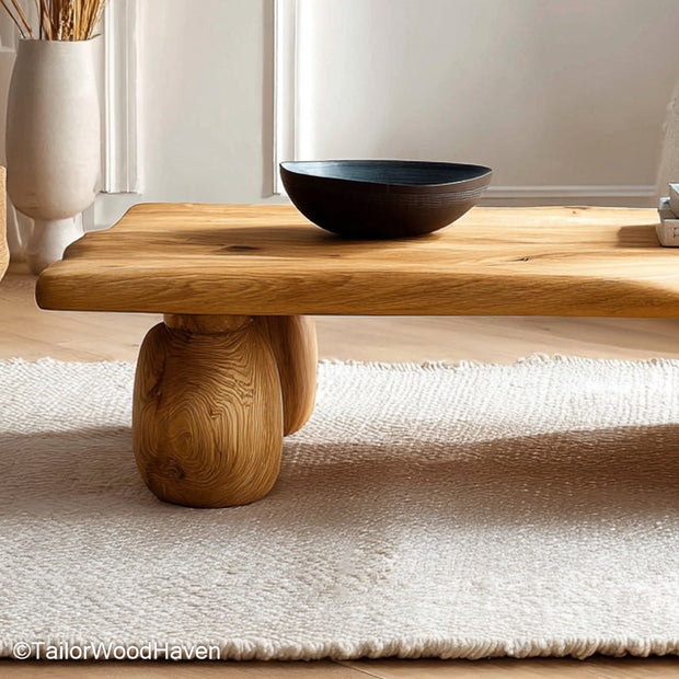 Live Edge Walnut Coffee Table Premium Live Edge Coffee Table Crafted from Walnut Wood for Warm and Rich Interior Styling
