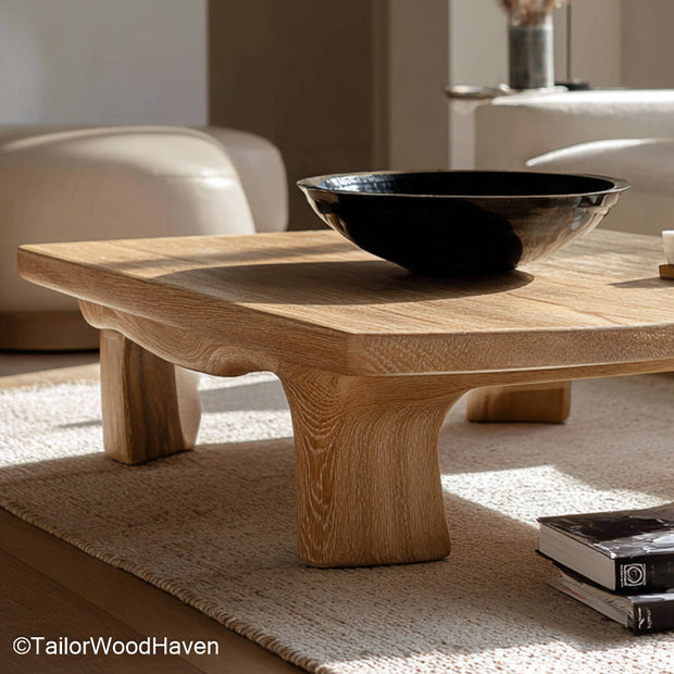 Live Edge Wooden Coffee Table Wooden Coffee Table with Organic Live Edge for Warm, Rustic Room Styling