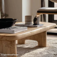 Walnut Slab Coffee Table Premium Live Edge Coffee Table Crafted from Walnut Slab for Luxurious Rustic Aesthetics