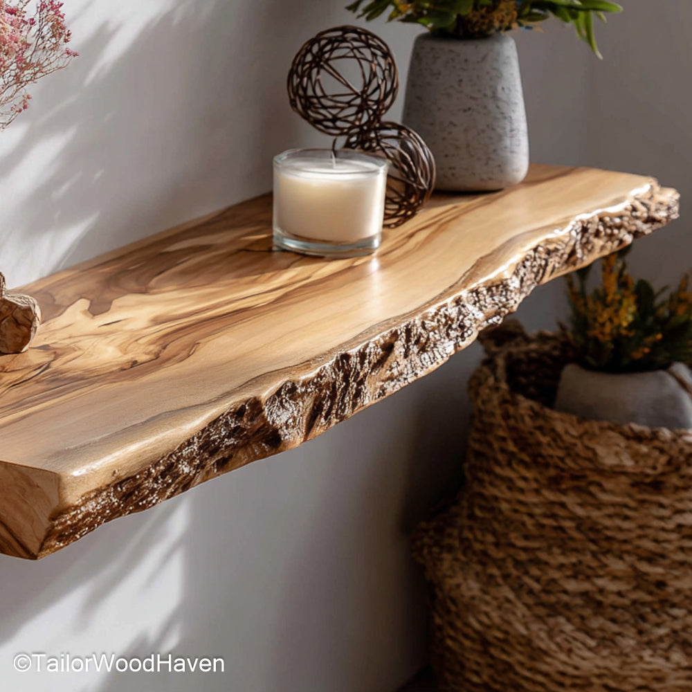 4 inch floating shelves built from solid wood with 4 inch depth and smooth sealed surface, ideal for narrow display or wall mounted storage