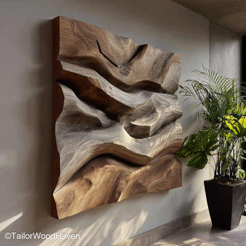 Reclaimed Wood Art handcrafted from salvaged timber with natural patina, perfect for adding history and texture to industrial or vintage inspired walls