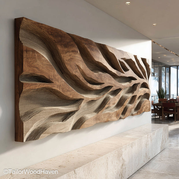 Wall Carved Panels Handcrafted Wooden Wall Panels with Intricate Carvings, Ideal for Adding Rustic Texture and Depth to Your Interior Walls