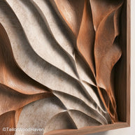 Abstract Art Wood panel featuring hand shaped organic forms and flowing grain, perfect for statement walls in artistic, modern, or boho spaces