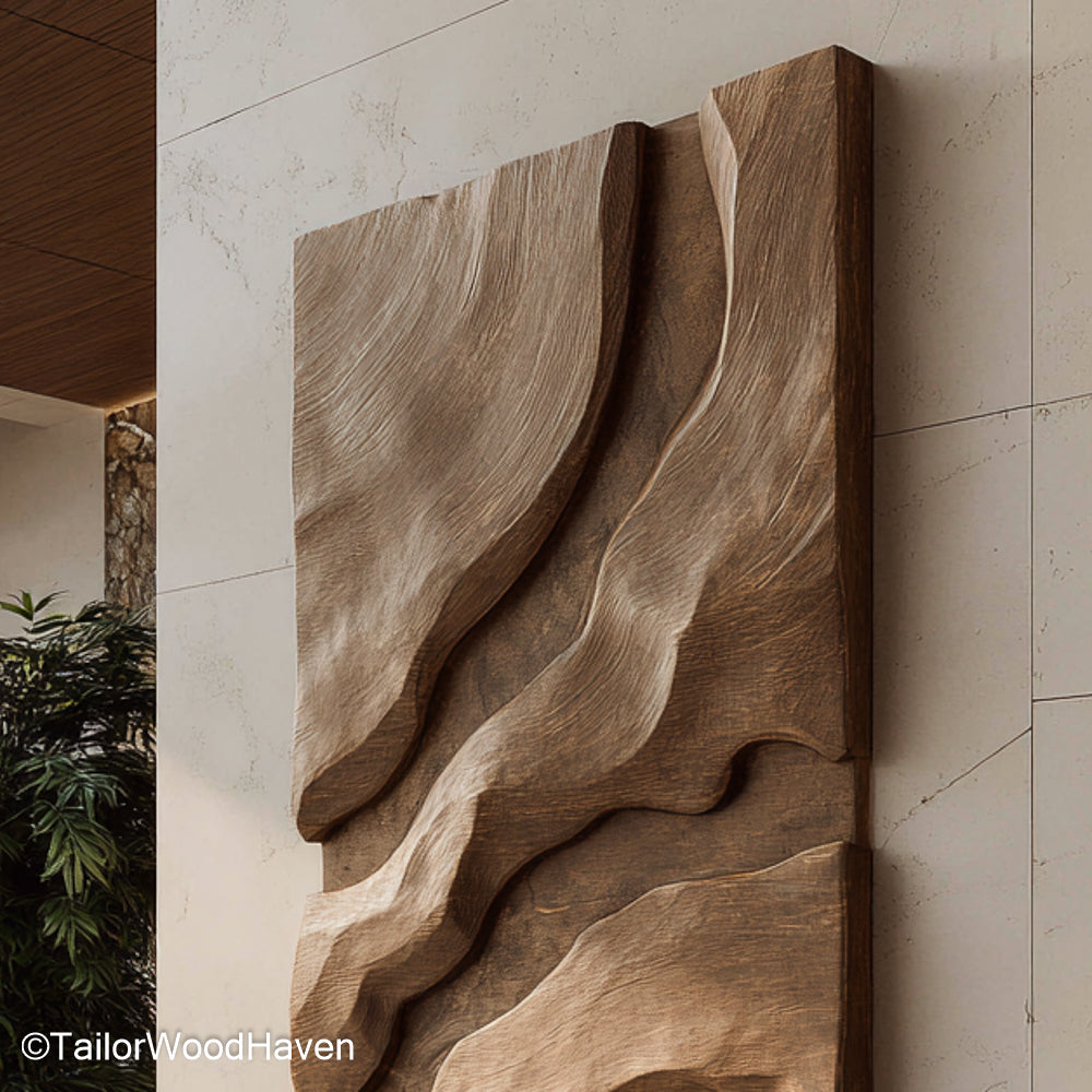 Wood Slat Wall Art Decorative Wood Slat Wall Art Panel Made from Layered Hardwood with Textured Design for a Warm, Contemporary Wall Accent