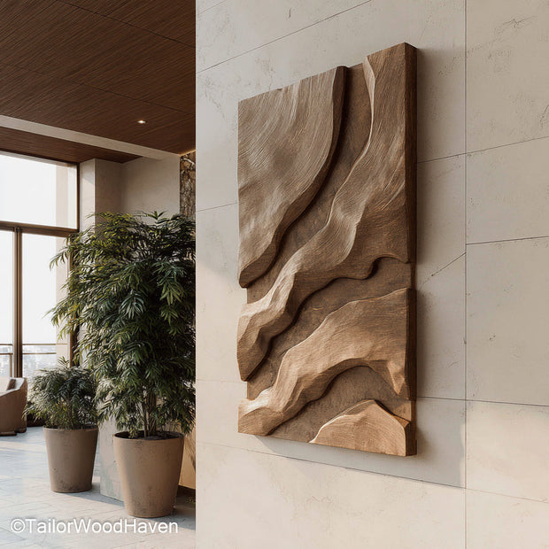 Wood Slat Wall Art Decorative Wood Slat Wall Art Panel Made from Layered Hardwood with Textured Design for a Warm, Contemporary Wall Accent