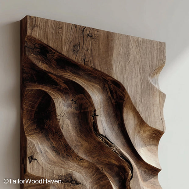 Wall Decor with Pallet Wood featuring reclaimed wood panels arranged in rustic patterns, ideal for adding warmth and texture to your hallway or entryway