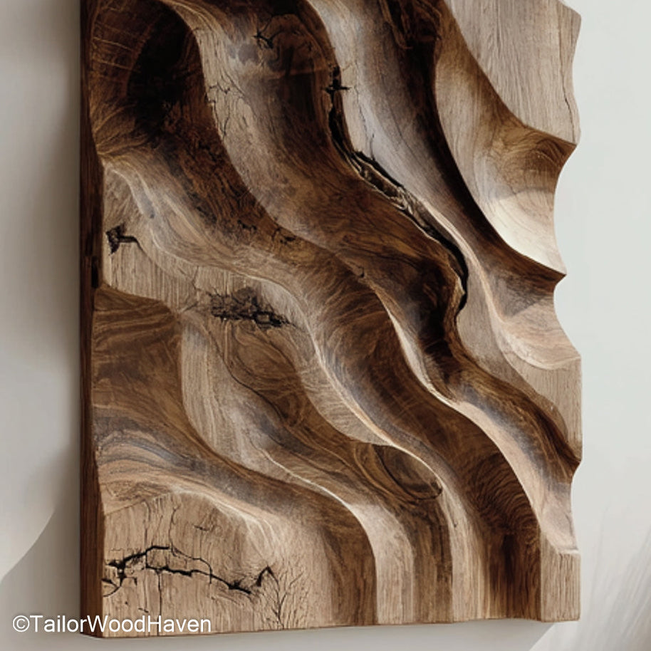 Wall Decor with Pallet Wood featuring reclaimed wood panels arranged in rustic patterns, ideal for adding warmth and texture to your hallway or entryway