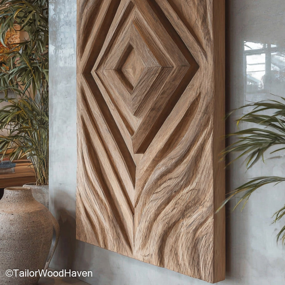 Wood Wall Slab created from thick, solid timber with a live or raw edge, perfect for mounting as a bold rustic centerpiece in entryways or lounges