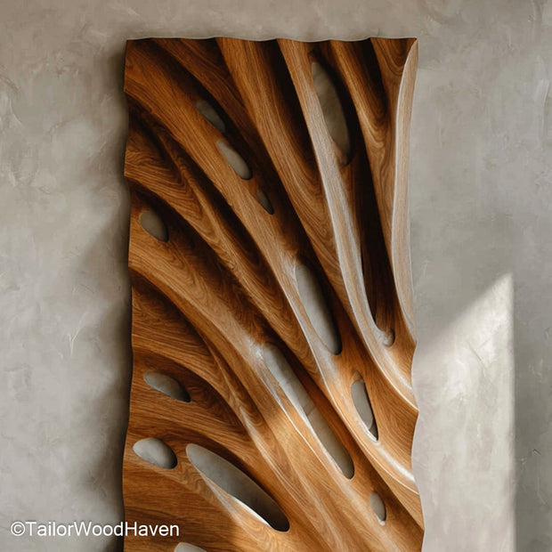 Large Wood Wall Art Oversized Handcrafted Wooden Wall Panels for Statement Rustic or Artistic Rooms