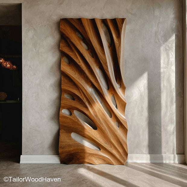 Large Wood Wall Art Oversized Handcrafted Wooden Wall Panels for Statement Rustic or Artistic Rooms