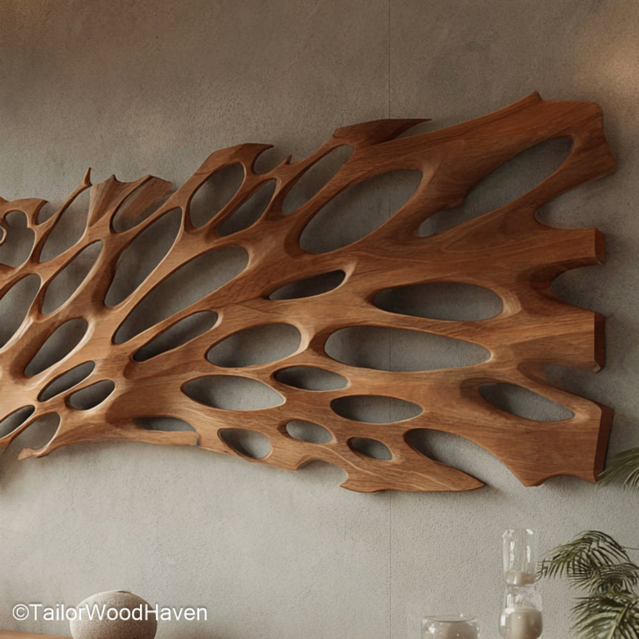 Abstract Wood Wall Art Handcrafted Wooden Wall Art Featuring Abstract Designs for Contemporary and Natural Decor