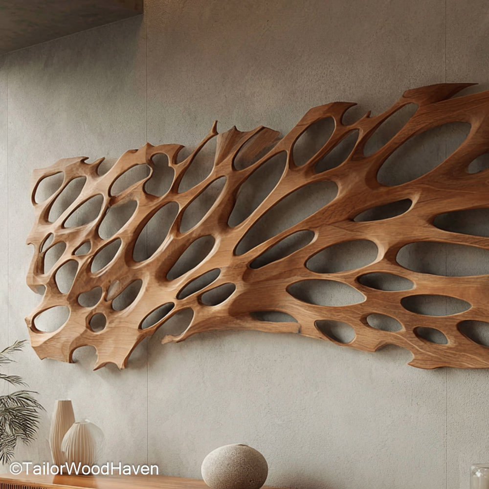 Abstract Wood Wall Art Handcrafted Wooden Wall Art Featuring Abstract Designs for Contemporary and Natural Decor