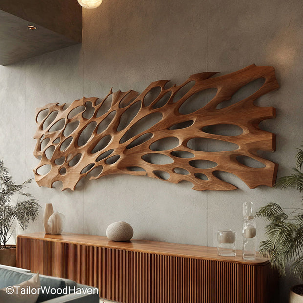 Abstract Wood Wall Art Handcrafted Wooden Wall Art Featuring Abstract Designs for Contemporary and Natural Decor