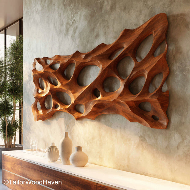 Wood Wall Art Large Large Scale Wall Art Panels Made of Natural Wood for Modern or Farmhouse Styling