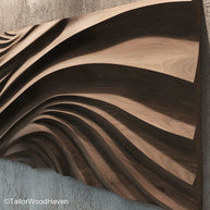 Wall Wood Sculpture Artistic Wall Mounted Sculpture Made from Carved Wood for Rustic or Modern Interiors